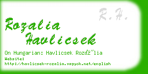 rozalia havlicsek business card